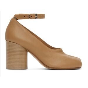 Beige Tabi Mary Jane Heels